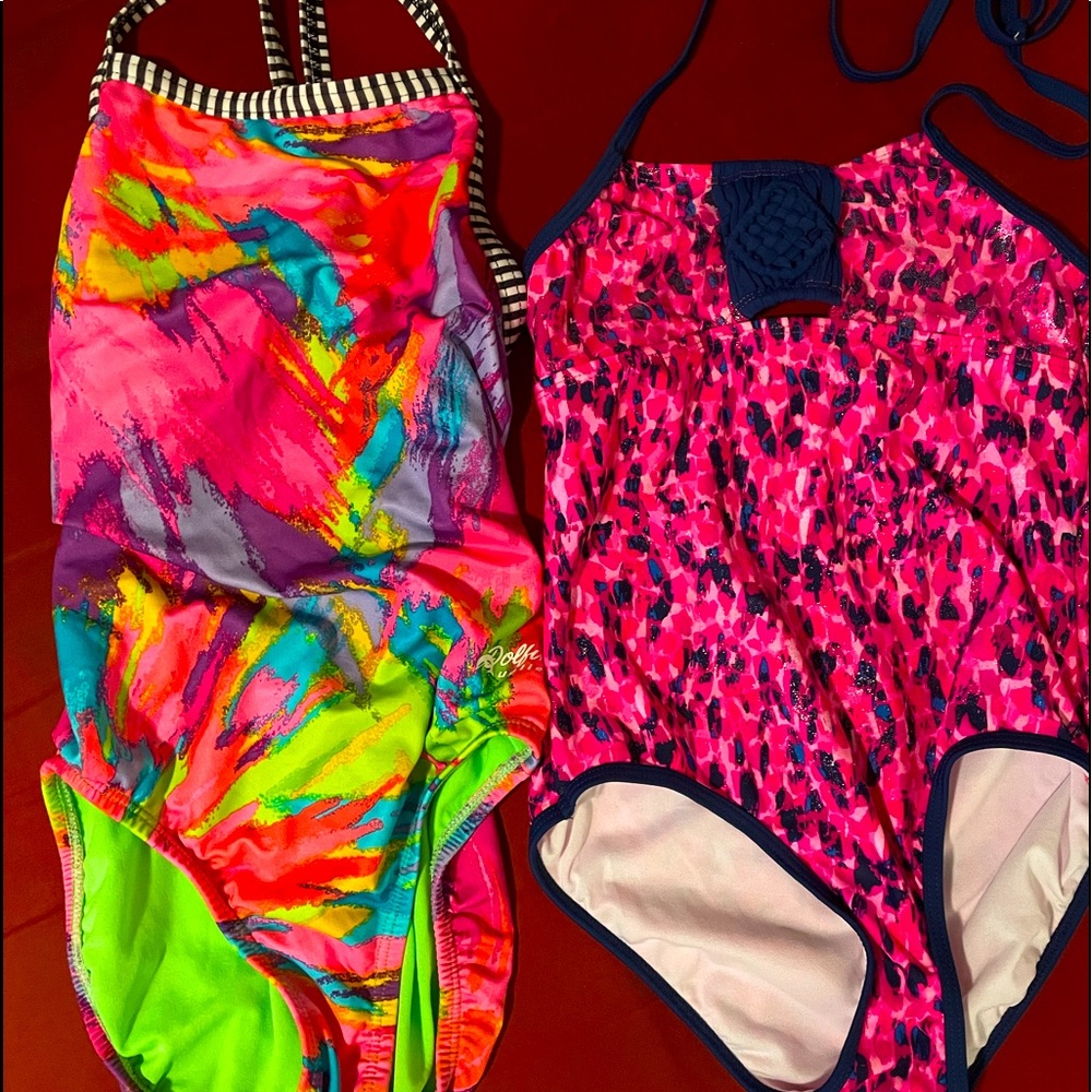 Lot of 2 girl’s swimsuits Sz 8/10 VGUC READ